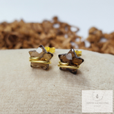 Natural Tiger Eye Star Stud Earrings, Gold Plated Jewelry, Wire Jewelry, Gemstone Earrings, Stud Earrings, Women earrings, Gift For Her,Gift